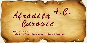 Afrodita Čurović vizit kartica